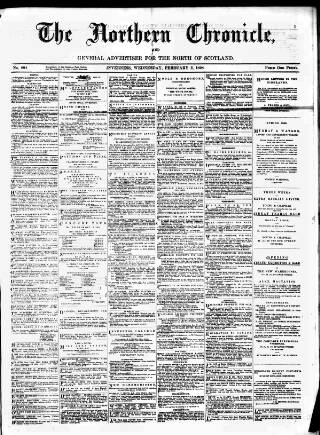 cover page of Northern Chronicle and General Advertiser for the North of Scotland published on February 2, 1898