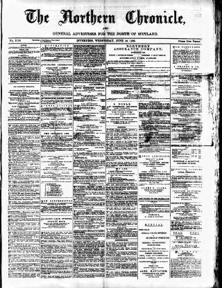 cover page of Northern Chronicle and General Advertiser for the North of Scotland published on June 18, 1902