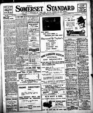 cover page of Somerset Standard published on November 2, 1934