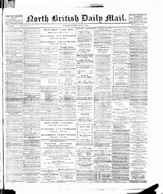 cover page of North British Daily Mail published on June 18, 1889