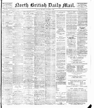 cover page of North British Daily Mail published on November 2, 1893