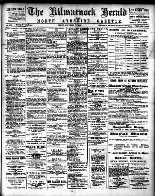 cover page of Kilmarnock Herald and North Ayrshire Gazette published on November 2, 1906