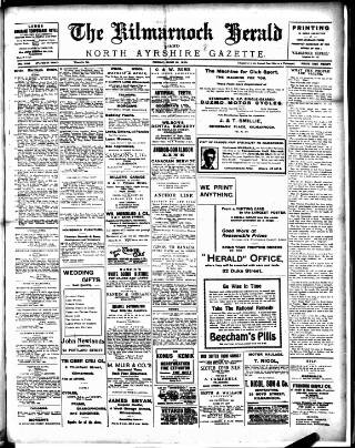 cover page of Kilmarnock Herald and North Ayrshire Gazette published on June 18, 1920