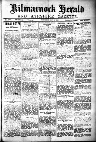 cover page of Kilmarnock Herald and North Ayrshire Gazette published on May 4, 1933