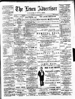 cover page of Leven Advertiser & Wemyss Gazette published on April 1, 1897
