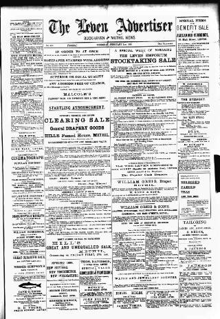 cover page of Leven Advertiser & Wemyss Gazette published on February 2, 1899