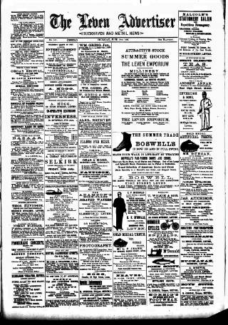 cover page of Leven Advertiser & Wemyss Gazette published on June 18, 1903