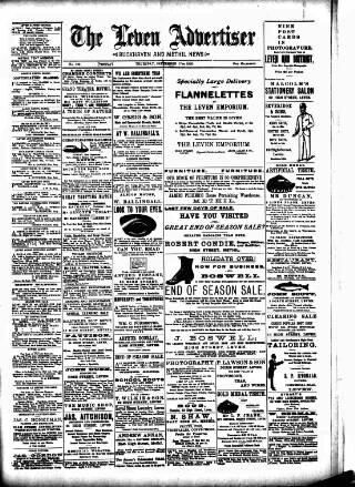 cover page of Leven Advertiser & Wemyss Gazette published on September 17, 1903