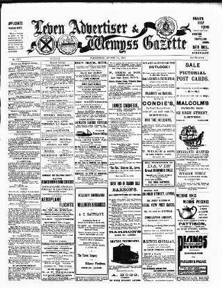 cover page of Leven Advertiser & Wemyss Gazette published on August 2, 1911