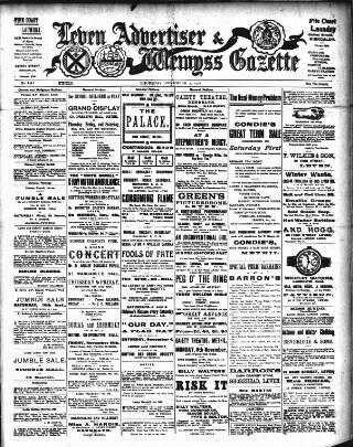 cover page of Leven Advertiser & Wemyss Gazette published on November 2, 1916
