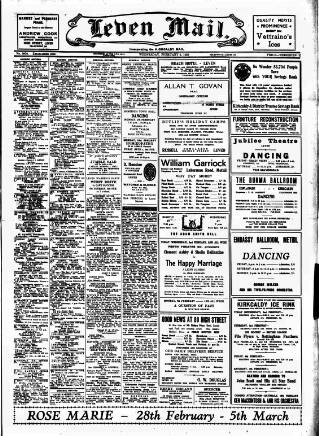 cover page of Leven Mail published on February 2, 1955