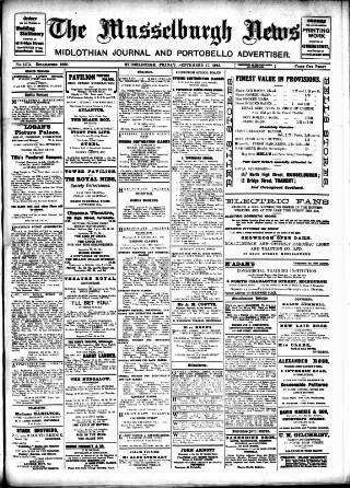 cover page of Musselburgh News published on September 17, 1915