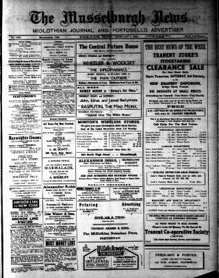 cover page of Musselburgh News published on February 2, 1934