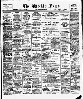 cover page of Aberdeen Weekly News published on March 19, 1892