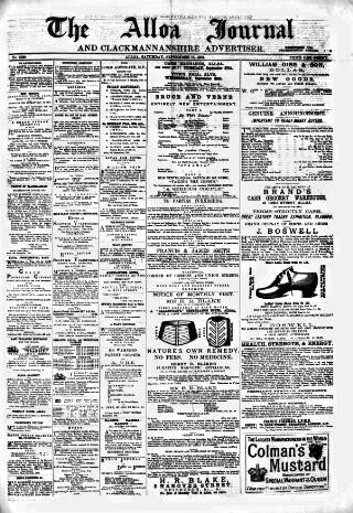 cover page of Alloa Journal published on September 17, 1881