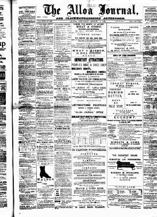 cover page of Alloa Journal published on August 2, 1890