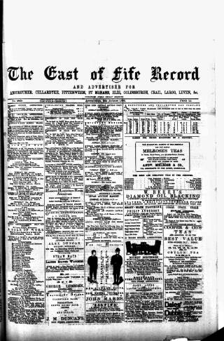 cover page of East of Fife Record published on August 2, 1895