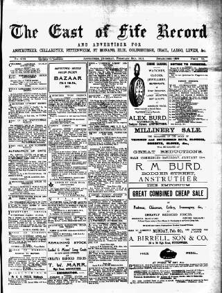 cover page of East of Fife Record published on February 2, 1911
