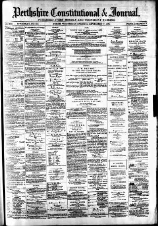 cover page of Perthshire Constitutional & Journal published on September 17, 1879