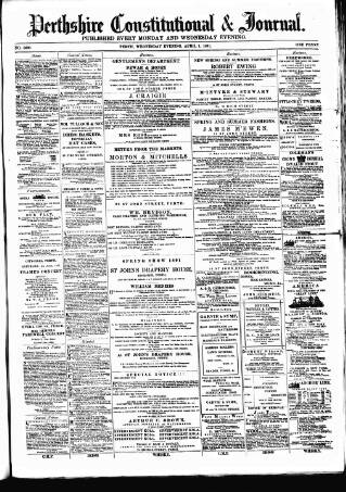 cover page of Perthshire Constitutional & Journal published on April 1, 1891