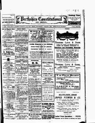 cover page of Perthshire Constitutional & Journal published on August 2, 1916