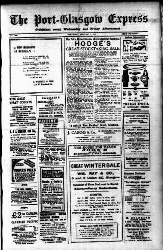 cover page of Port-Glasgow Express published on February 2, 1927