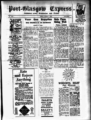 cover page of Port-Glasgow Express published on August 2, 1946