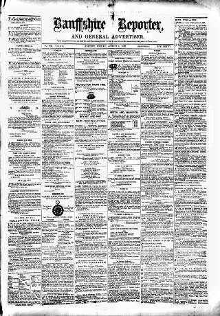 cover page of Banffshire Reporter published on August 2, 1872