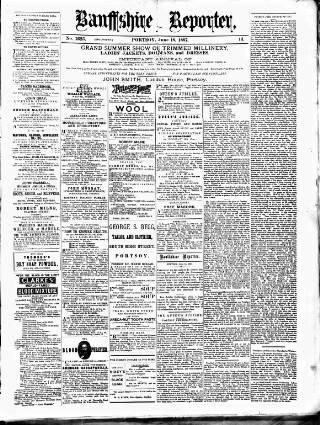 cover page of Banffshire Reporter published on June 18, 1887