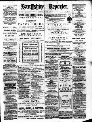 cover page of Banffshire Reporter published on May 2, 1888
