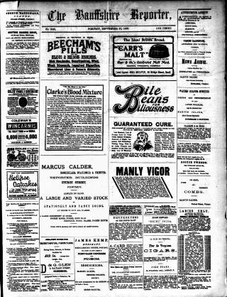 cover page of Banffshire Reporter published on September 17, 1902