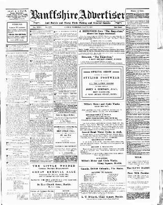 cover page of Banffshire Advertiser published on May 2, 1912