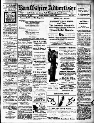 cover page of Banffshire Advertiser published on June 18, 1914