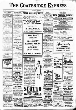 cover page of Coatbridge Express published on September 17, 1930