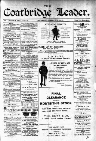 cover page of Coatbridge Leader published on May 2, 1908