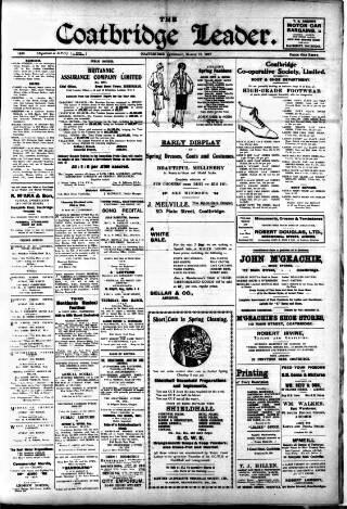 cover page of Coatbridge Leader published on March 19, 1927