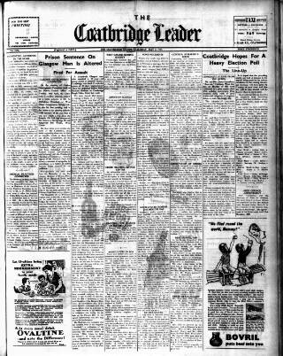 cover page of Coatbridge Leader published on May 4, 1957