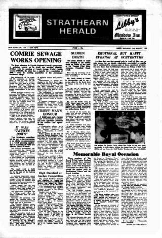 cover page of Strathearn Herald published on August 2, 1986