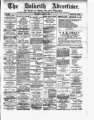 cover page of Dalkeith Advertiser published on August 2, 1917