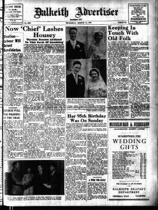 cover page of Dalkeith Advertiser published on March 19, 1959
