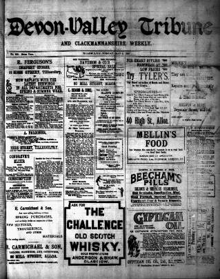 cover page of Devon Valley Tribune published on May 2, 1905