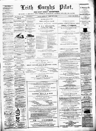 cover page of Leith Burghs Pilot published on February 2, 1884