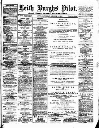 cover page of Leith Burghs Pilot published on August 2, 1890