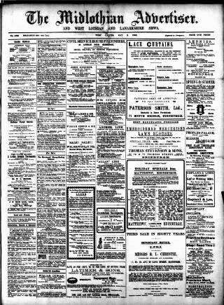 cover page of Midlothian Advertiser published on May 2, 1908