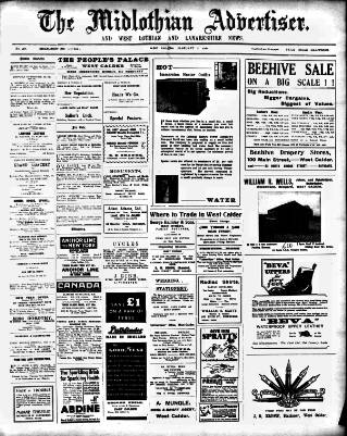 cover page of Midlothian Advertiser published on February 2, 1934