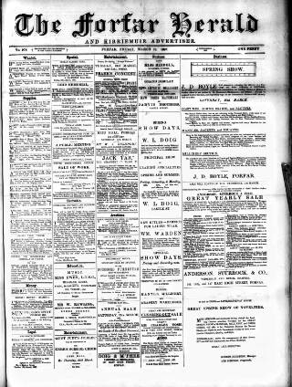 cover page of Forfar Herald published on March 19, 1897