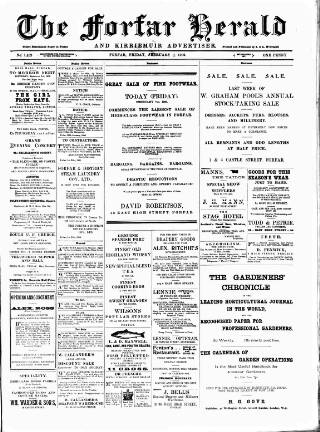 cover page of Forfar Herald published on February 2, 1906