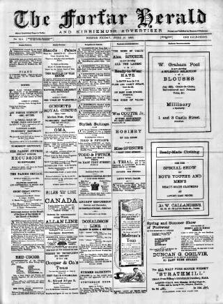 cover page of Forfar Herald published on June 18, 1915