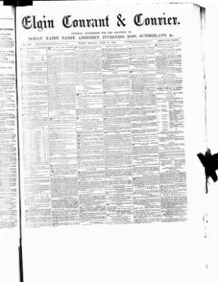 cover page of Elgin Courant and Morayshire Advertiser published on June 18, 1886