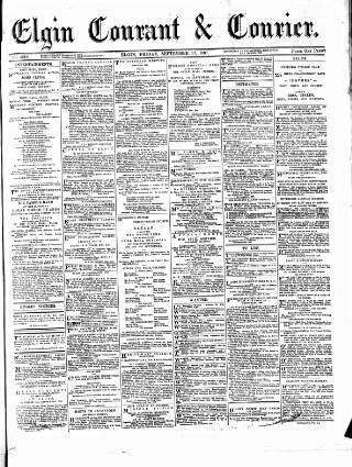 cover page of Elgin Courant and Morayshire Advertiser published on September 17, 1897